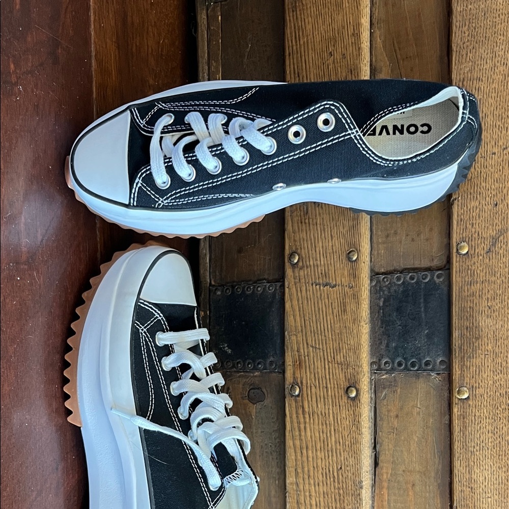 Converse Black and White Platform Shoes